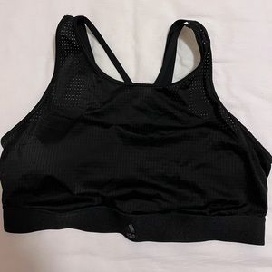 Black mesh sports bra